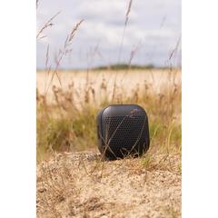 Vue Enceinte 3W en plastique recyclé RCS Soundbox de couleur noir| Krokrodeal