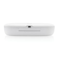 Vue Boîte de stérilisation UV-C avec chargeur sans fil 5W de couleur blanc| Krokrodeal