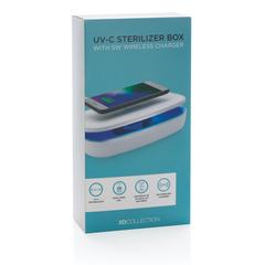 Vue Boîte de stérilisation UV-C avec chargeur sans fil 5W de couleur blanc| Krokrodeal