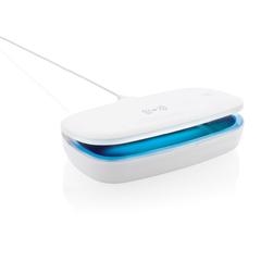 Vue Boîte de stérilisation UV-C avec chargeur sans fil 5W de couleur blanc| Krokrodeal