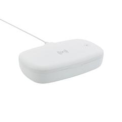 Vue Boîte de stérilisation UV-C avec chargeur sans fil 5W de couleur blanc| Krokrodeal