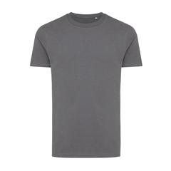 Vue T-shirt en coton recyclé Iqoniq Bryce de couleur gris| Krokrodeal