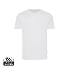 Vue T-shirt en coton recyclé Iqoniq Bryce de couleur blanc| Krokrodeal