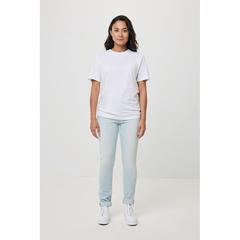 Vue T-shirt en coton recyclé Iqoniq Bryce de couleur blanc| Krokrodeal