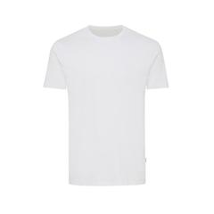 Vue T-shirt en coton recyclé Iqoniq Bryce de couleur blanc| Krokrodeal