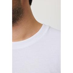 Vue T-shirt en coton recyclé Iqoniq Bryce de couleur blanc| Krokrodeal