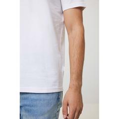 Vue T-shirt en coton recyclé Iqoniq Bryce de couleur blanc| Krokrodeal
