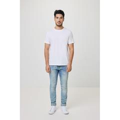 Vue T-shirt en coton recyclé Iqoniq Bryce de couleur blanc| Krokrodeal