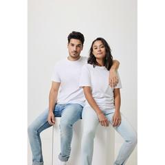 Vue T-shirt en coton recyclé Iqoniq Bryce de couleur blanc| Krokrodeal