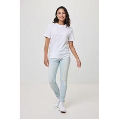 Vue T-shirt en coton recyclé Iqoniq Bryce de couleur blanc| Krokrodeal
