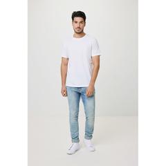 Vue T-shirt en coton recyclé Iqoniq Bryce de couleur blanc| Krokrodeal