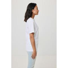 Vue T-shirt en coton recyclé Iqoniq Bryce de couleur blanc| Krokrodeal