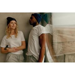 Vue T-shirt en coton recyclé Iqoniq Bryce de couleur blanc| Krokrodeal