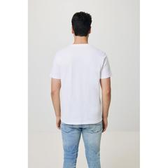 Vue T-shirt en coton recyclé Iqoniq Bryce de couleur blanc| Krokrodeal