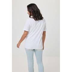 Vue T-shirt en coton recyclé Iqoniq Bryce de couleur blanc| Krokrodeal