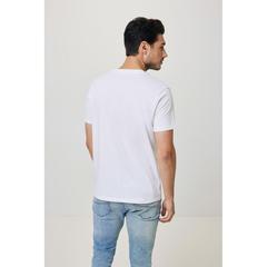 Vue T-shirt en coton recyclé Iqoniq Bryce de couleur blanc| Krokrodeal