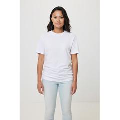 Vue T-shirt en coton recyclé Iqoniq Bryce de couleur blanc| Krokrodeal