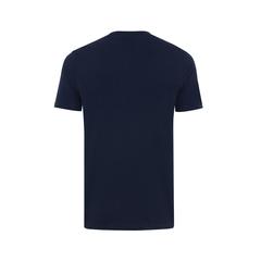 Vue T-shirt en coton recyclé Iqoniq Bryce de couleur bleu| Krokrodeal