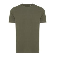 Vue T-shirt en coton recyclé Iqoniq Bryce de couleur vert| Krokrodeal