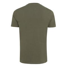 Vue T-shirt en coton recyclé Iqoniq Bryce de couleur vert| Krokrodeal