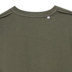 Vue T-shirt en coton recyclé Iqoniq Bryce de couleur vert| Krokrodeal