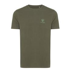 Vue T-shirt en coton recyclé Iqoniq Bryce de couleur vert| Krokrodeal