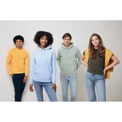 Vue T-shirt en coton recyclé Iqoniq Bryce de couleur vert| Krokrodeal
