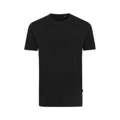 Vue T-shirt en coton recyclé Iqoniq Bryce de couleur noir| Krokrodeal