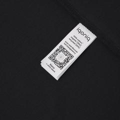 Vue T-shirt en coton recyclé Iqoniq Bryce de couleur noir| Krokrodeal