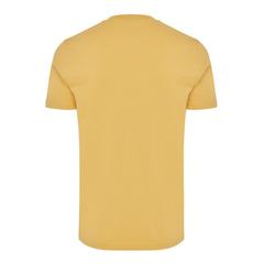 Vue T-shirt en coton recyclé Iqoniq Bryce de couleur jaune| Krokrodeal