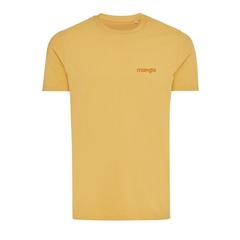 Vue T-shirt en coton recyclé Iqoniq Bryce de couleur jaune| Krokrodeal