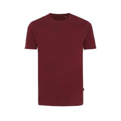 Vue T-shirt en coton recyclé Iqoniq Bryce de couleur rouge| Krokrodeal
