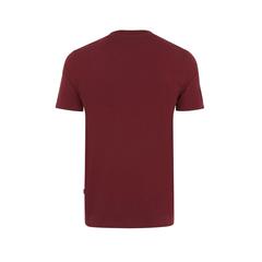Vue T-shirt en coton recyclé Iqoniq Bryce de couleur rouge| Krokrodeal