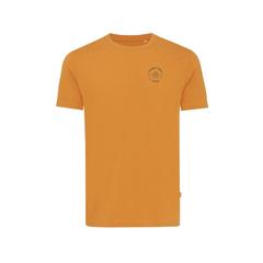 Vue T-shirt en coton recyclé Iqoniq Bryce de couleur orange| Krokrodeal