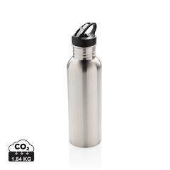 Vue Bouteille Deluxe sport en acier de couleur gris| Krokrodeal