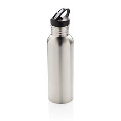 Vue Bouteille Deluxe sport en acier de couleur gris| Krokrodeal