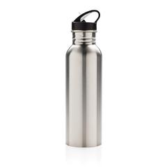 Vue Bouteille Deluxe sport en acier de couleur gris| Krokrodeal