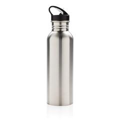 Vue Bouteille Deluxe sport en acier de couleur gris| Krokrodeal