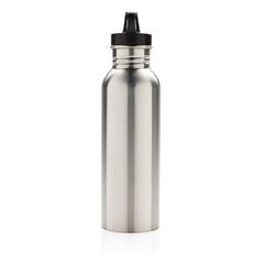 Vue Bouteille Deluxe sport en acier de couleur gris| Krokrodeal