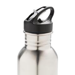 Vue Bouteille Deluxe sport en acier de couleur gris| Krokrodeal
