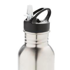 Vue Bouteille Deluxe sport en acier de couleur gris| Krokrodeal