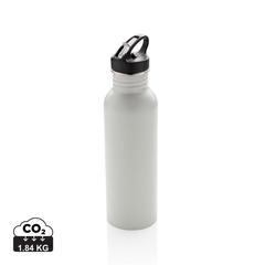 Vue Bouteille Deluxe sport en acier de couleur blanc| Krokrodeal