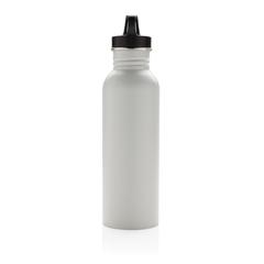 Vue Bouteille Deluxe sport en acier de couleur blanc| Krokrodeal