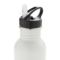 Vue Bouteille Deluxe sport en acier de couleur blanc| Krokrodeal