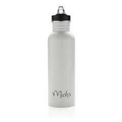 Vue Bouteille Deluxe sport en acier de couleur blanc| Krokrodeal