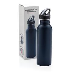 Vue Bouteille Deluxe sport en acier de couleur bleu| Krokrodeal