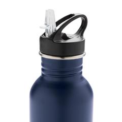 Vue Bouteille Deluxe sport en acier de couleur bleu| Krokrodeal