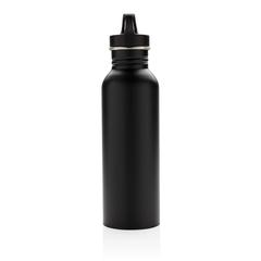 Vue Bouteille Deluxe sport en acier de couleur noir| Krokrodeal