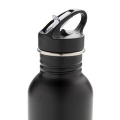 Vue Bouteille Deluxe sport en acier de couleur noir| Krokrodeal