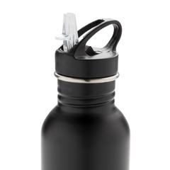 Vue Bouteille Deluxe sport en acier de couleur noir| Krokrodeal